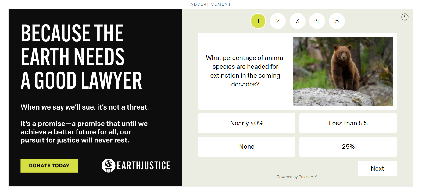 EarthJusticexAtlantic- Interactive advertising